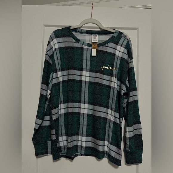 BNWT PINK by Victoria's Secret - UNISEX COZY LONG-SLEEVE SLEEP SHIRT Size Medium - Picture 6 of 8